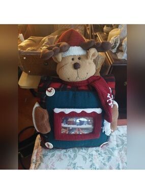 Vintage* Teddy Bear Cushion with Pocket Window